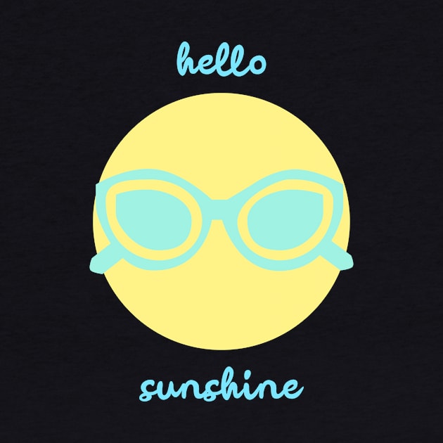 Hello Sunshine Sun With Blue Sunglasses Summer Vacation Outfit by BitterBaubles